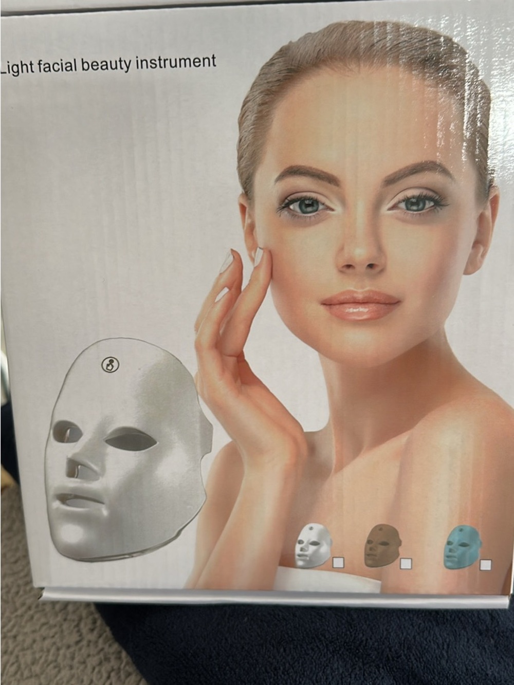 LED Light Facial Beauty Mask - White